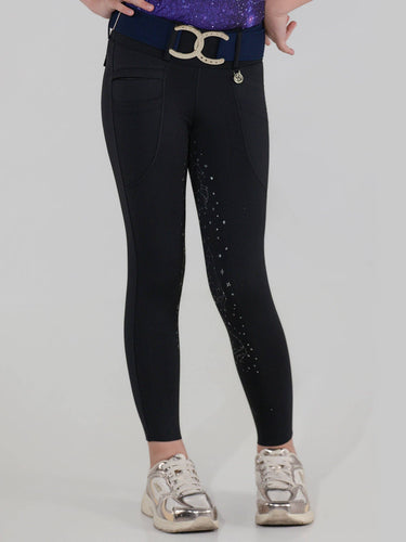Dapplebay Kids Constellation Full Seat Tights: Black / 8-9