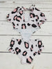Cheetah Printed One Piece Girls Summer Swimwear: 8-9T