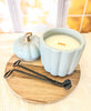 *New* Large Wood Wick Ceramic Pumpkin Jar Soy Candles: Pastel Green