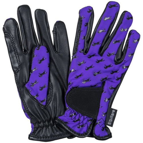 Tough1 Equitare Youth Lycra Grip Riding Gloves