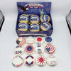 4th of July Dumpling Shape Squishy Stress Relief Toy: USA Theme Dumpling Squishy Set A with Steamer Display Box / ONE SIZE