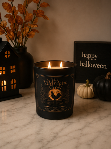 The Midnight Crow | The Haunted Homestead Collection | Halloween Candle