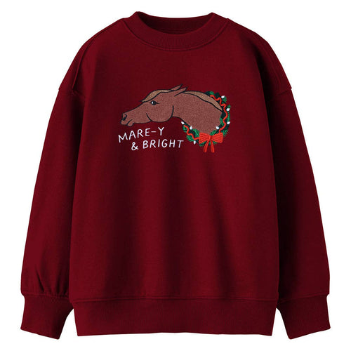 Dapplebay Kid's Mare-y & Bright Sweatshirt: Red / 8-9