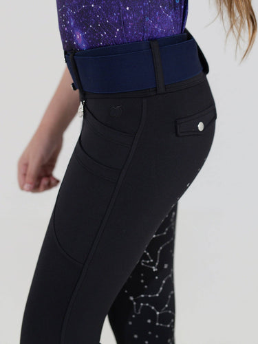 Dapplebay Kids Constellation Full Seat Tights: Black / 8-9