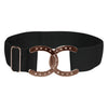 Dapplebay Horse Shoe Elastic Belt-Black: Rose Gold / One Size