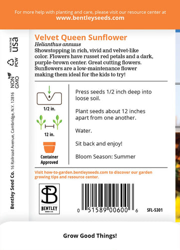 Sunflower, Velvet Queen Seed Packets
