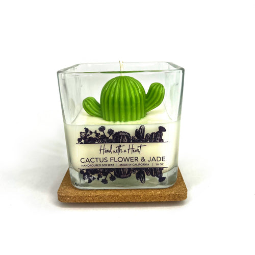 Cactus flower & Jade Soy Wax Candle: 2.5 OZ / Saguaro