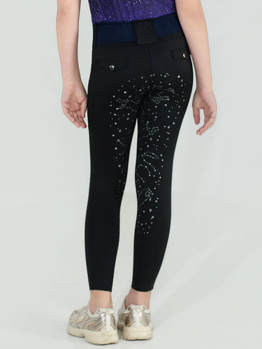 Dapplebay Kids Constellation Full Seat Tights: Black / 8-9