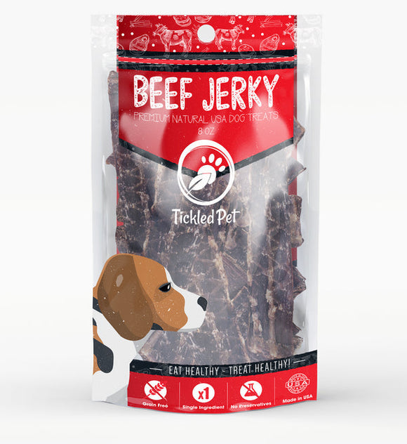 Tickled Pet Premium Single Ingredient Beef Jerky Dog Treats