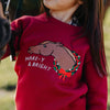 Dapplebay Kid's Mare-y & Bright Sweatshirt: Red / 8-9