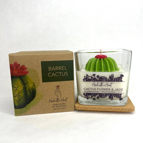 Cactus flower & Jade Soy Wax Candle: 2.5 OZ / Saguaro