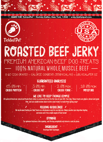 Tickled Pet Premium Single Ingredient Beef Jerky Dog Treats