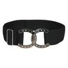 Dapplebay Horse Shoe Elastic Belt-Black: Rose Gold / One Size