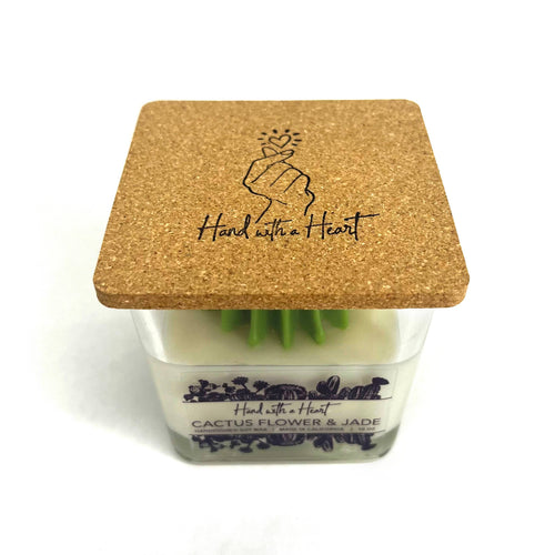 Cactus flower & Jade Soy Wax Candle: 2.5 OZ / Saguaro
