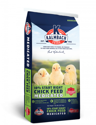 Kalmbach 18% Start Right® Chick Feed (Medicated)