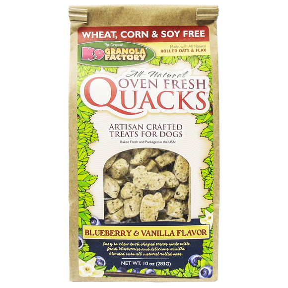 K9 Granola Factory Quacks, Blueberry and Vanilla Dog Treats (10 oz)