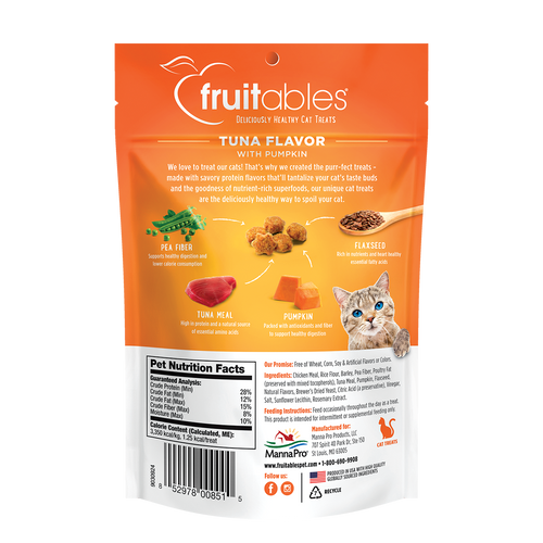 Fruitables Tuna Flavor with Pumpkin Cat Treats